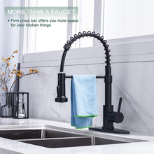 Load image into Gallery viewer, Matte Black Pull Down Kitchen Faucet with 360° Swivel Sprayer – Single Handle