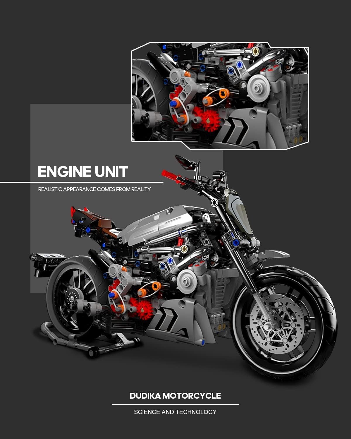 Collectible Motorcycle Building Blocks Set - Perfect Gift for Adults and Teens