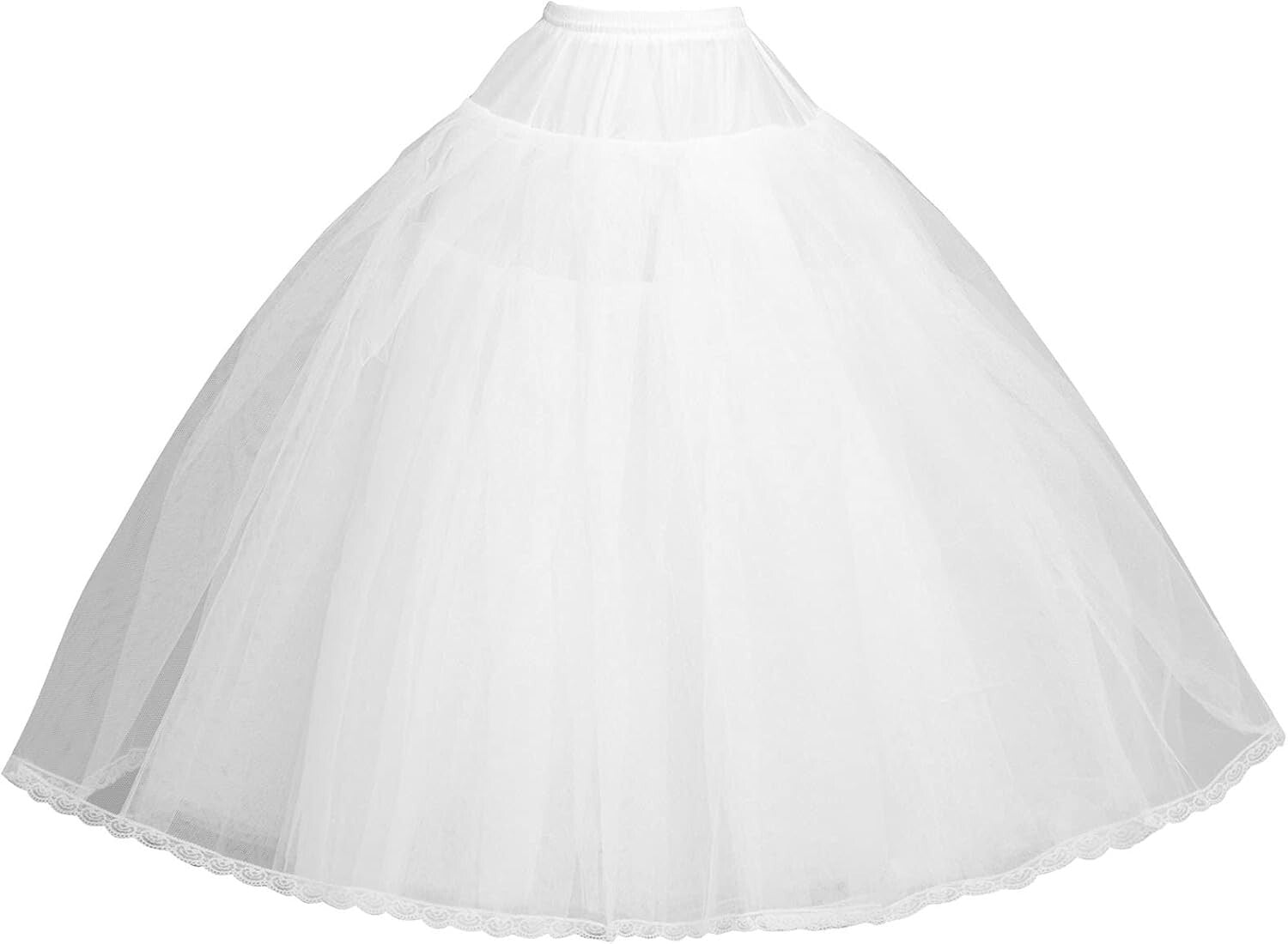Puffy 8-Layer Tulle Petticoat for Weddings - Adjustable Fit, Comfort & Style