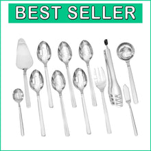 Load image into Gallery viewer, Versatile Serving Utensils Set - 12 Essential Tools in Durable Stainless Steel