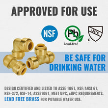 Load image into Gallery viewer, Versatile 1/2 Inch Push-to-Connect Plumbing Fittings - Safe and Durable 12 Pack