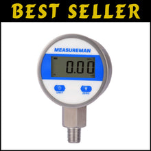 Load image into Gallery viewer, 2-1/2" Digital Industrial Pressure Gauge - Stainless Steel 0-60 psi Accuracy