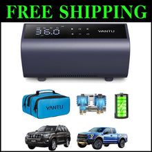 Load image into Gallery viewer, Portable 12V Dual Cylinder Tire Air Compressor with Automatic Shut-Off &amp; Display