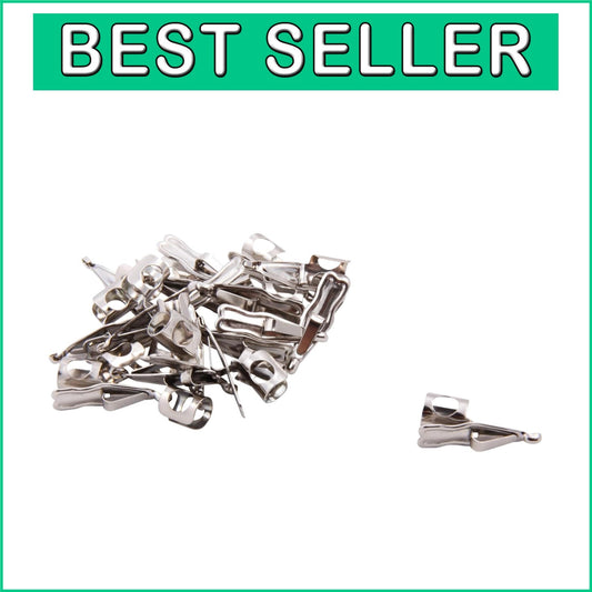 Durable Chrome Pencil Clips in 100 Count Tub - Ideal for Students & Pros
