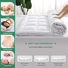 Load image into Gallery viewer, Luxury King Size Bamboo Mattress Topper – Soft, Cooling &amp; Machine Washable