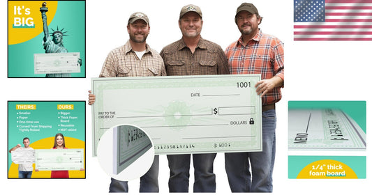 Giant 36x16 Dry Erase Big Check - Perfect for Memorable Presentations