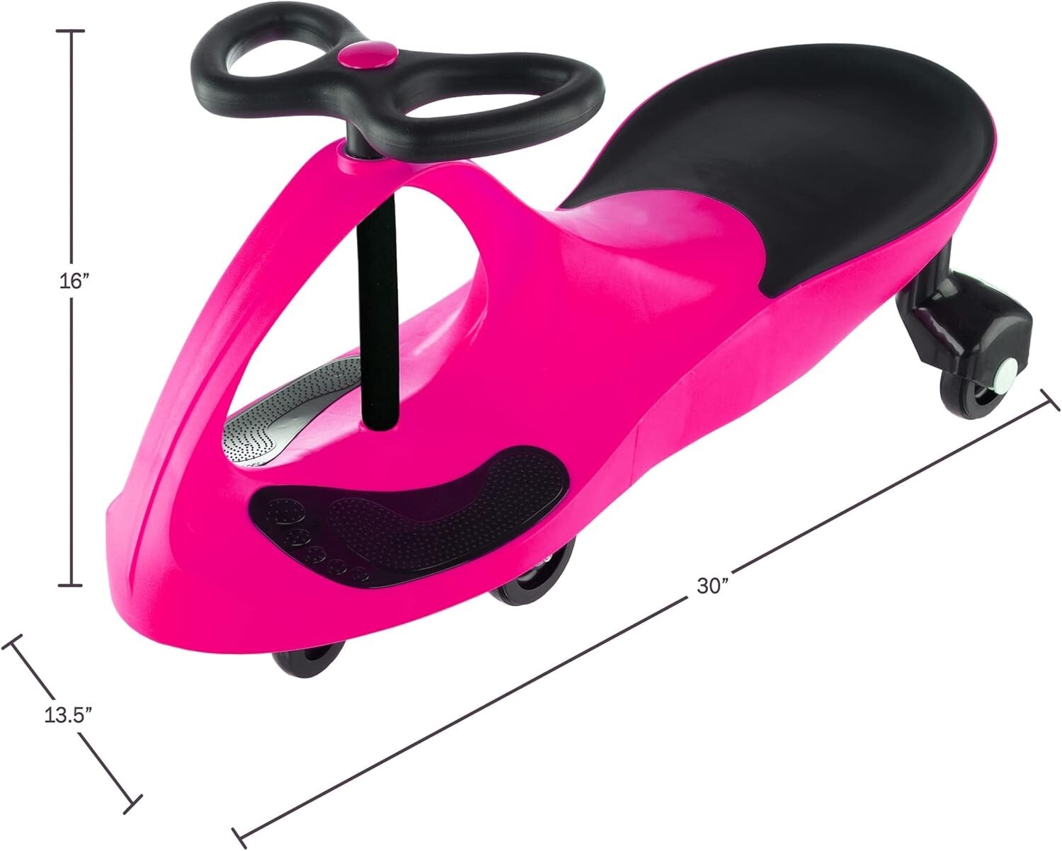 Lil' Rider Pink Wiggle Car – Safe, Battery-Free Ride-On for Toddlers