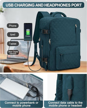 Load image into Gallery viewer, Multi-Compartment Peacock Blue Travel Backpack for Laptop and Gym Essentials