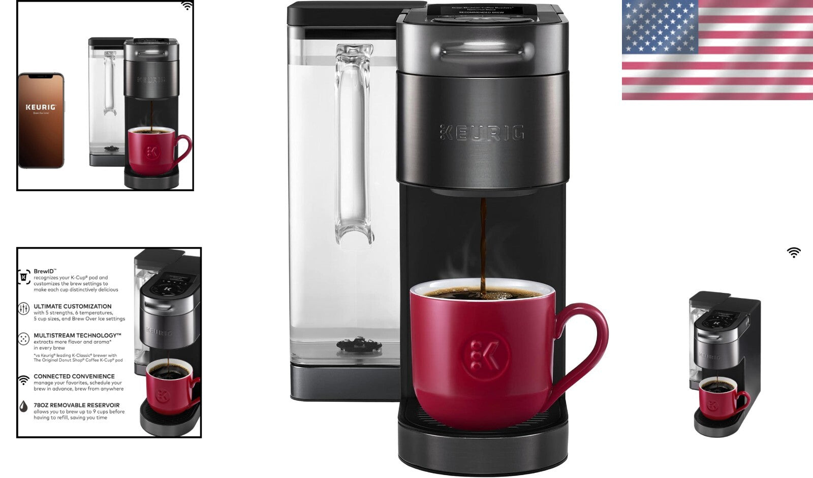 Modern Black K-Cup Pod Brewer with MultiStream Technology for Ultimate Flavor