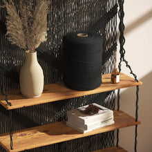 Load image into Gallery viewer, Versatile 5mm Twisted Black Cotton Rope - 328 Yards for Crafting and Decor