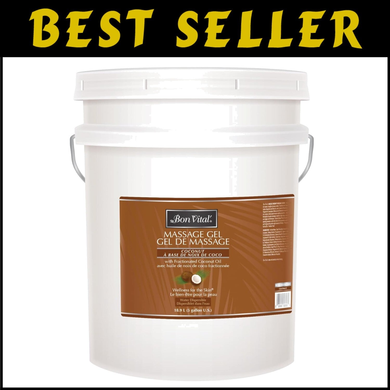 Hydrating Coconut Massage Gel, 5 Gal Pumpable - For Professional & Home Use