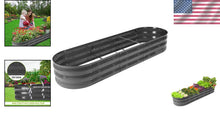 Load image into Gallery viewer, Ventilated Galvanized Garden Bed Kit - Stylish Grey Planter for Healthy Growth