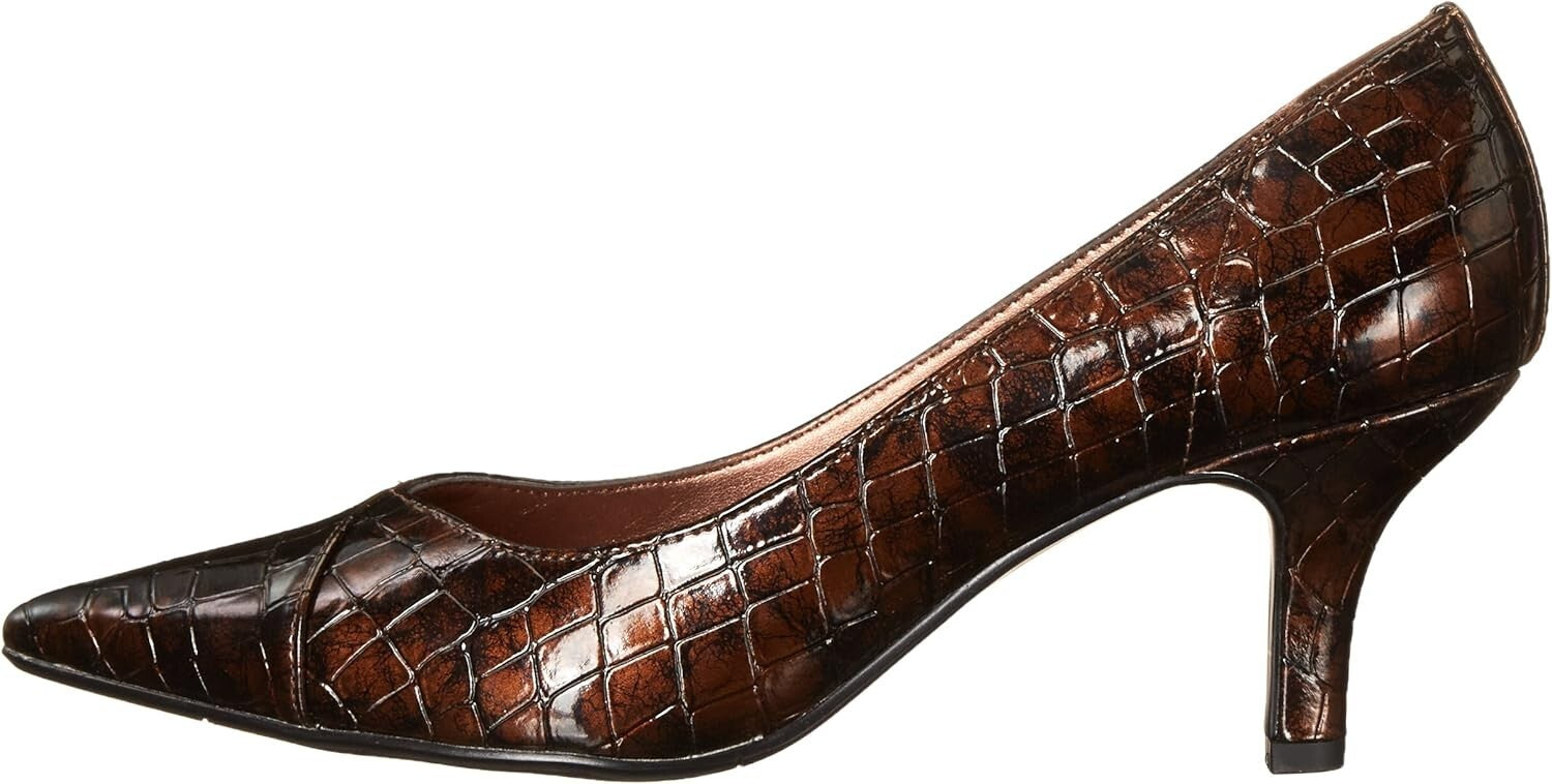 Chic Women's Bronze Pump with Lightweight Design - Comfort Fit, Size 8 X-Wide