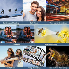 Load image into Gallery viewer, 4K Vlogging Camera with 64MP, 180° Flip Screen &amp; 18X Zoom - Perfect for Travel