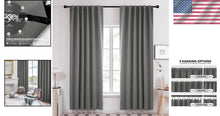 Load image into Gallery viewer, Versatile Blackout Drapes - Light Grey 52x95 Curtains with Dual Hanging Options