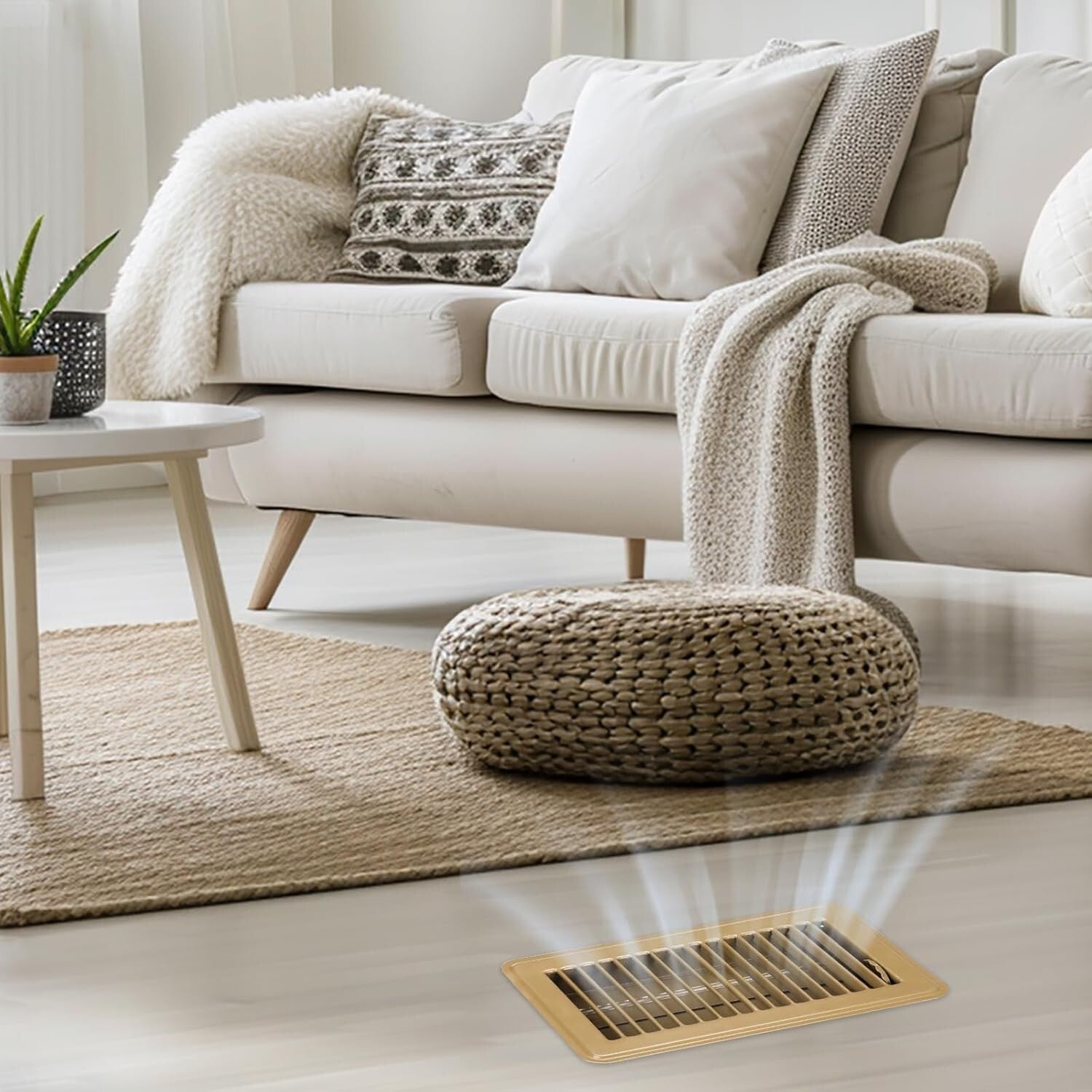 Durable Steel Air Supply Grilles 4x8 - Classic Design, Easy Install, Pack of 4