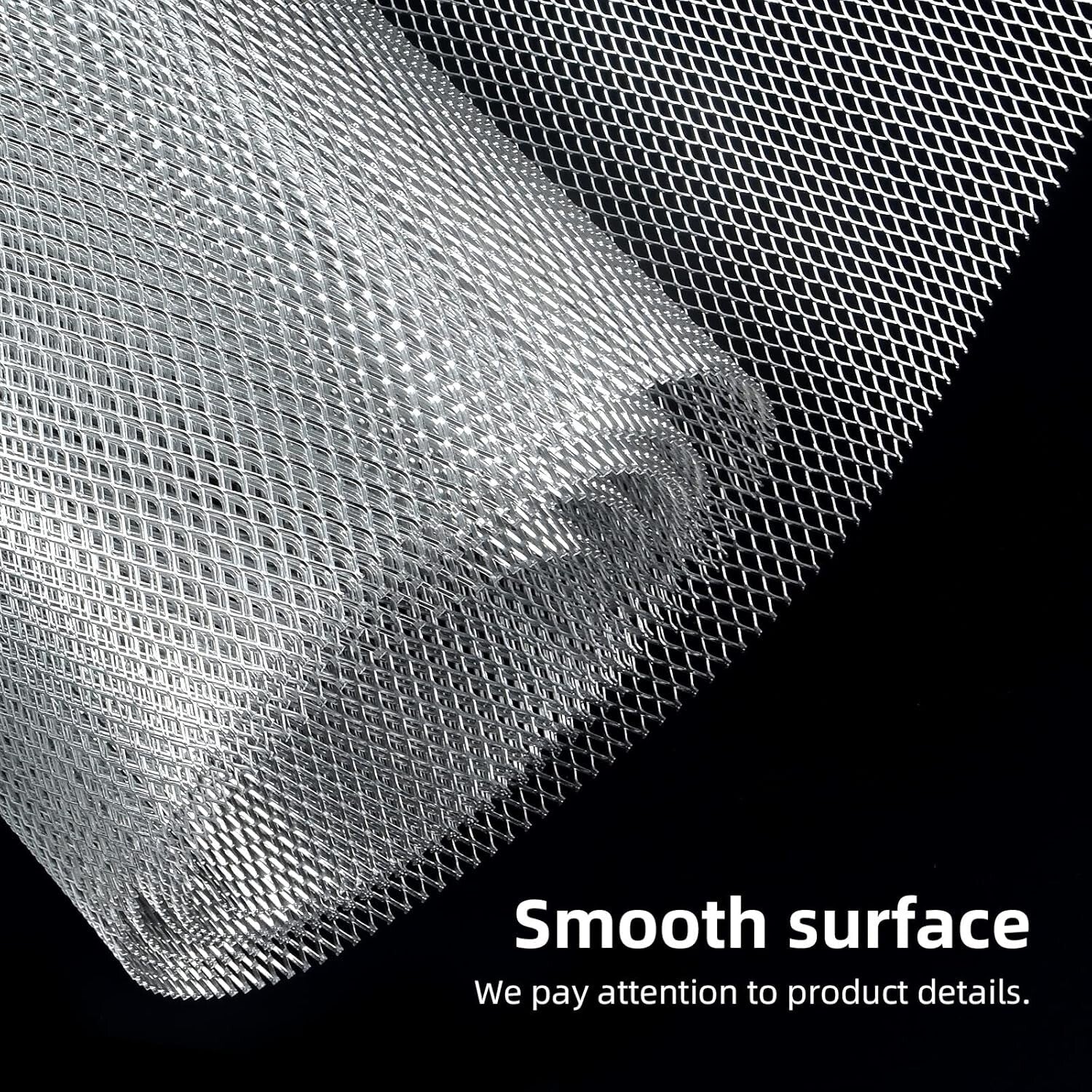 Universal Aluminum Alloy Car Grill Mesh - 6x12mm Rhombic Insert, DIY Friendly