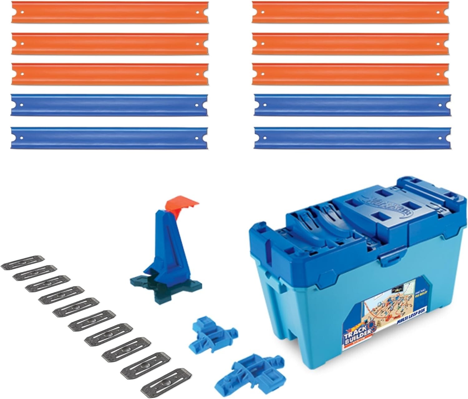 10 ft Track Builder Set with Launcher, Vehicle, and Scoring Buckets Included