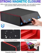 Load image into Gallery viewer, Premium MTG Commander Deck Box with Colorful Dividers and Magnetic Closure