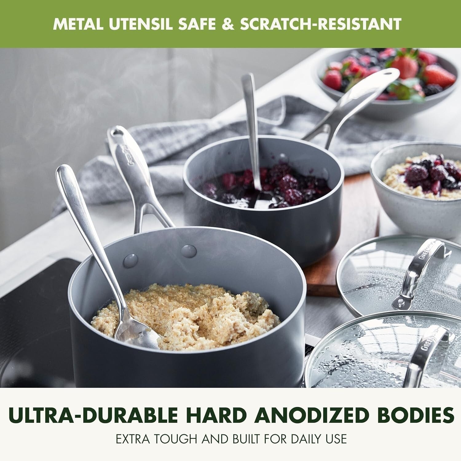 16-Piece Valencia Pro Cookware Set - Induction Safe, Oven Safe, Easy Cleanup