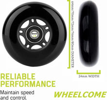 Load image into Gallery viewer, Versatile 80mm Inline Skate Wheels with Premium ABEC-9 Bearings - 8-Pack