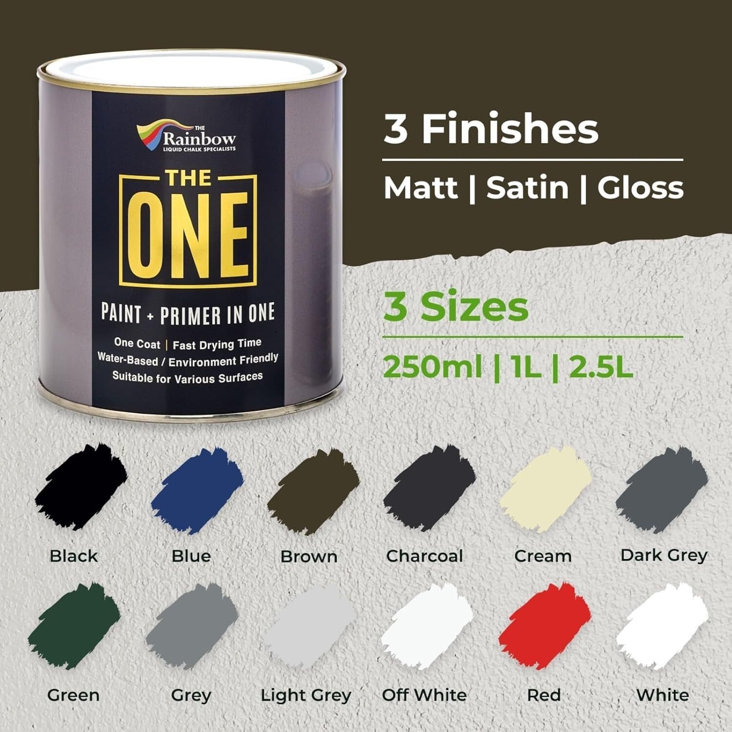 Durable All-in-One Brown Paint & Primer - Fast Drying for Indoor & Outdoor Use