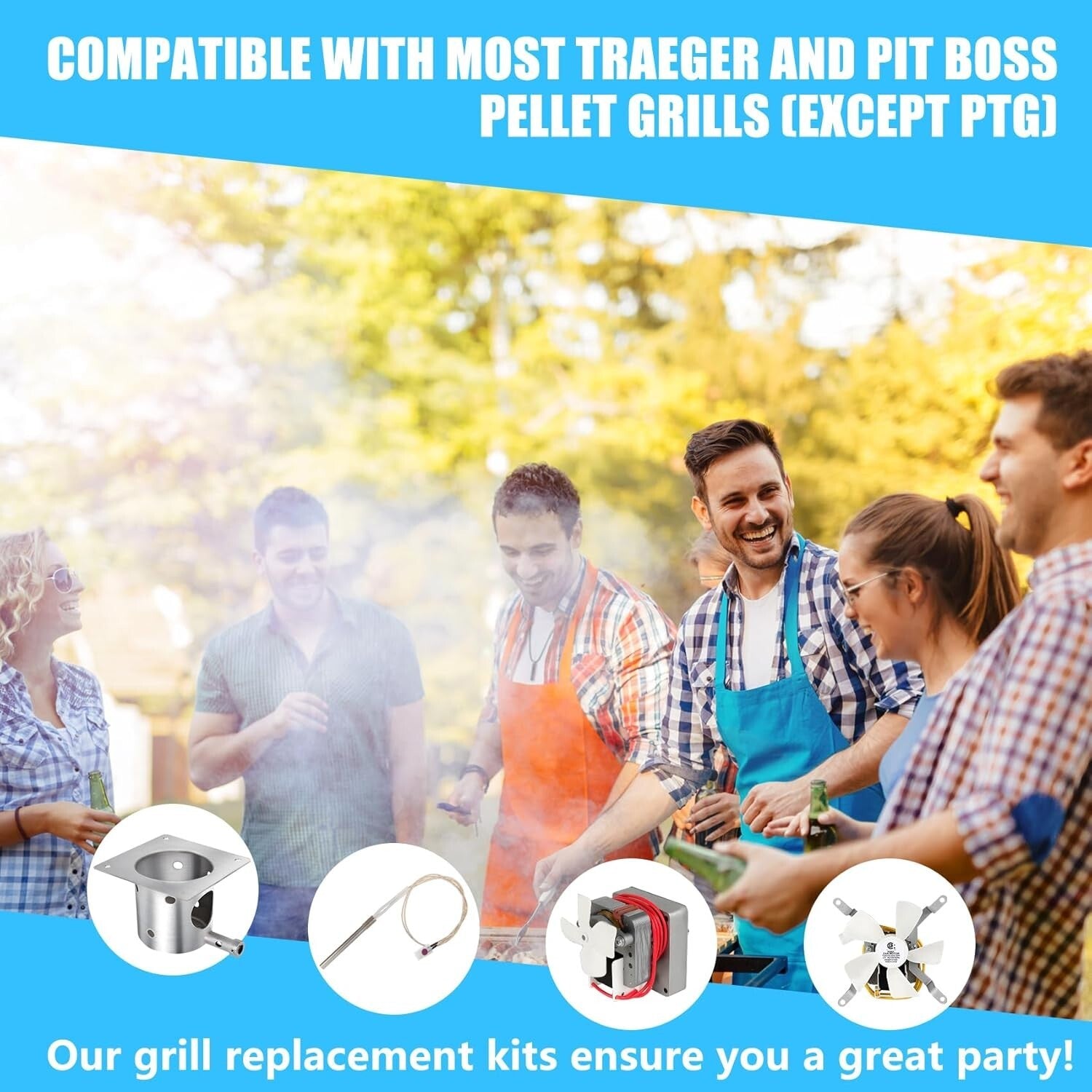 Durable Parts Kit for Pit Boss & Traeger Grills - Optimal Grilling Experience