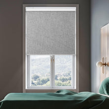Load image into Gallery viewer, UV Protecting Cordless Roller Blinds for French Doors - 35" W X 75" H Grey Shade