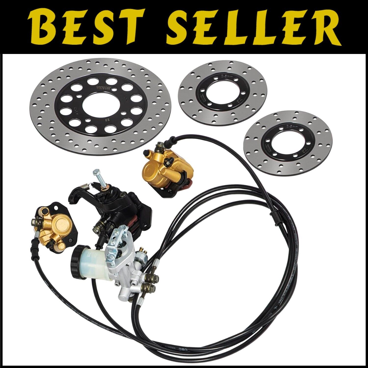 Easy Install Go Kart Hydraulic Brake Kit - Reliable Performance for 150cc Models