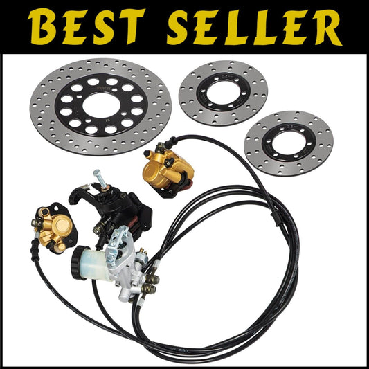 Easy Install Go Kart Hydraulic Brake Kit - Reliable Performance for 150cc Models