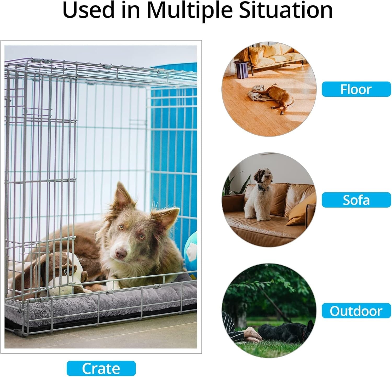 Ultra Soft 48" Extra Large Dog Bed Crate Pad - Washable & Anti-Slip Design