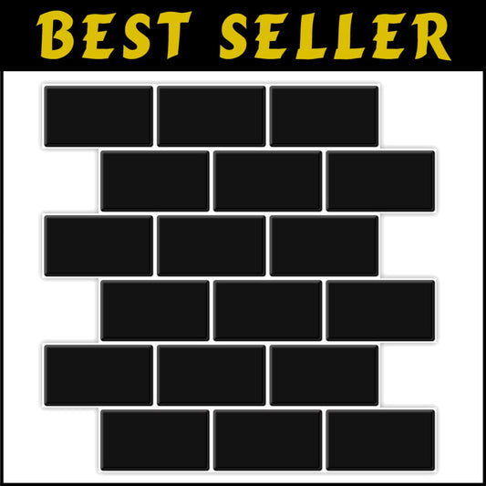 Waterproof Subway Tile Peel and Stick Backsplash for Kitchen and Bath, 10 Tiles