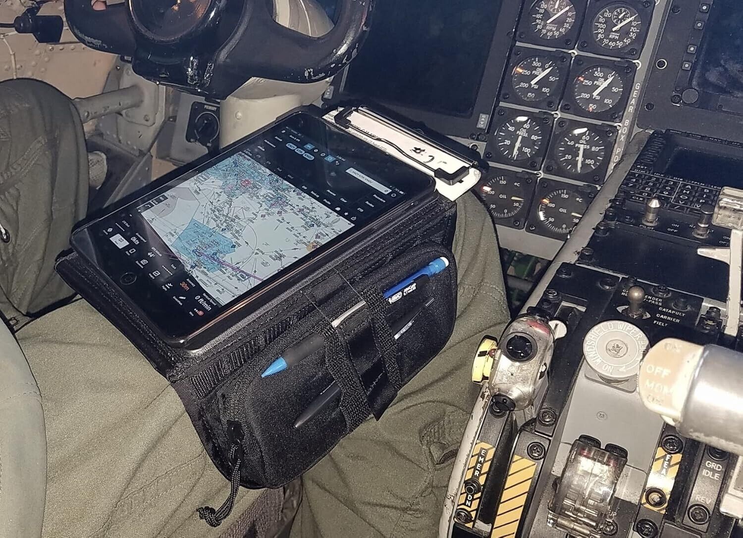 Force Protector Gear Mini - Tactical Tablet Holder for Pilots - One Size, Black