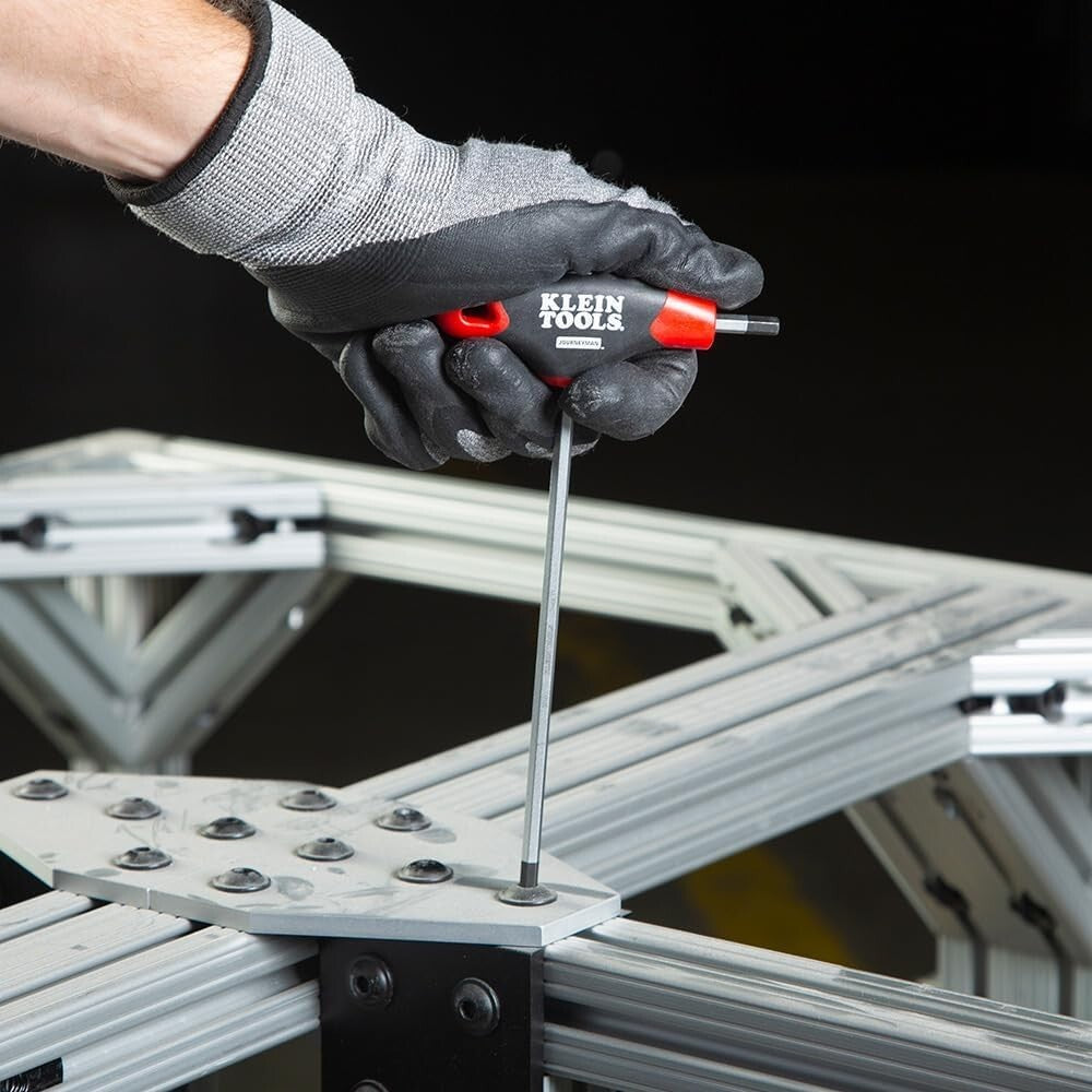 Durable T-Handle Allen Wrench Set with Organized Metal Stand - 10 Sizes Included