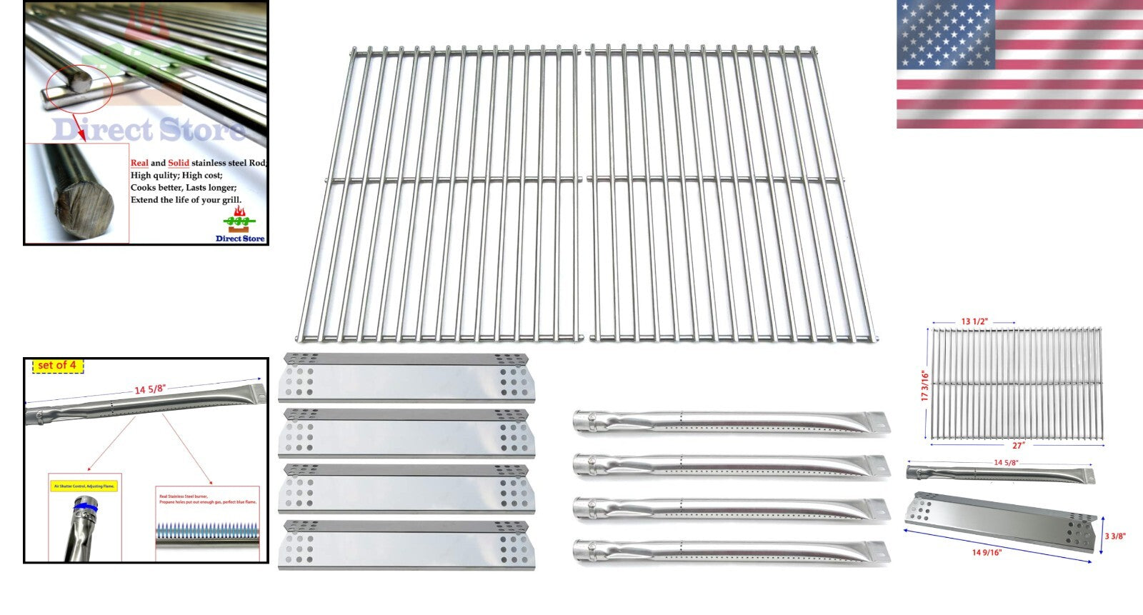 All-in-One Grill Restoration Kit for Nexgrill 720-0697 & Grill Master 720-0697