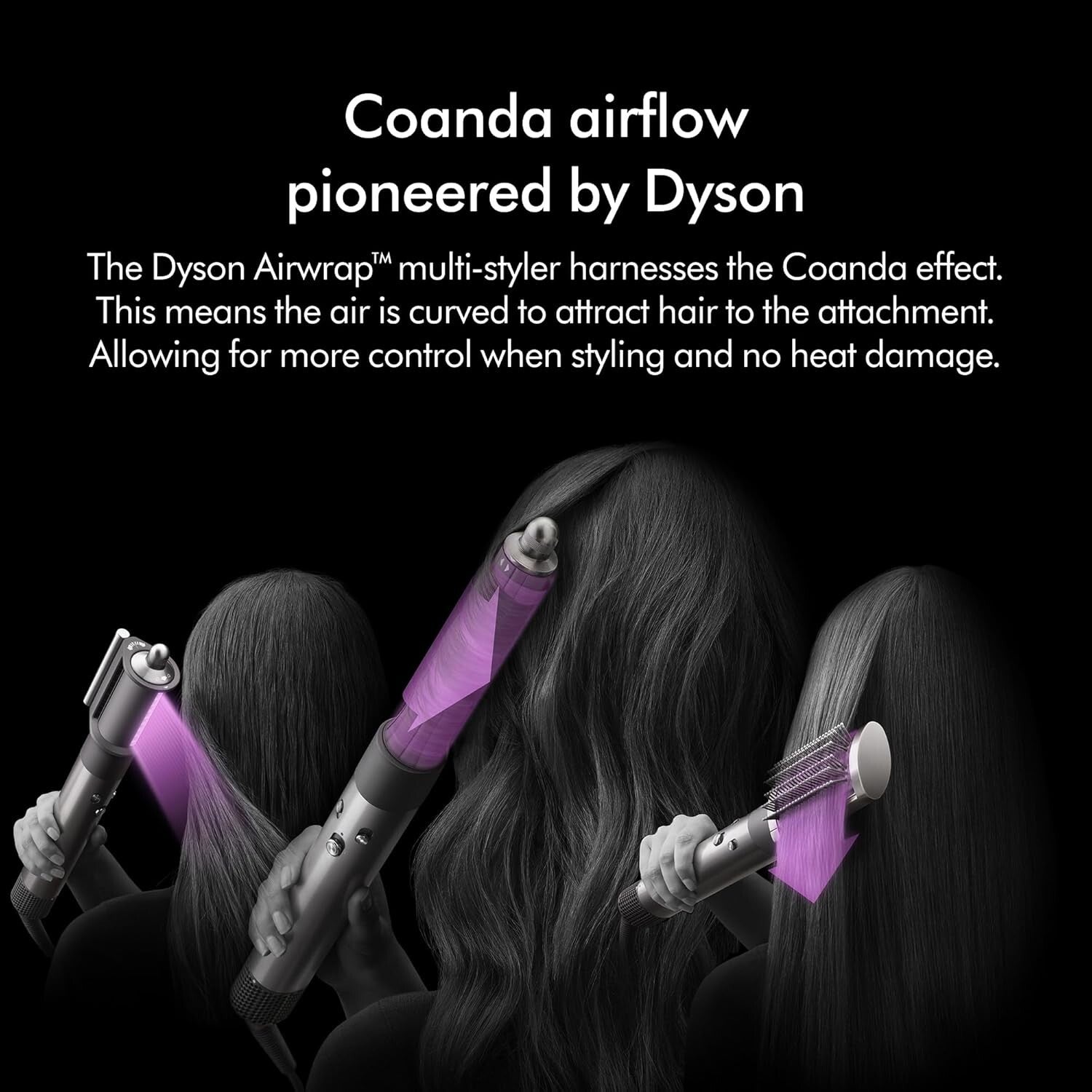 Professional Airwrap Hair Dryer with 3 Airflow Speeds - Lightweight & Efficient