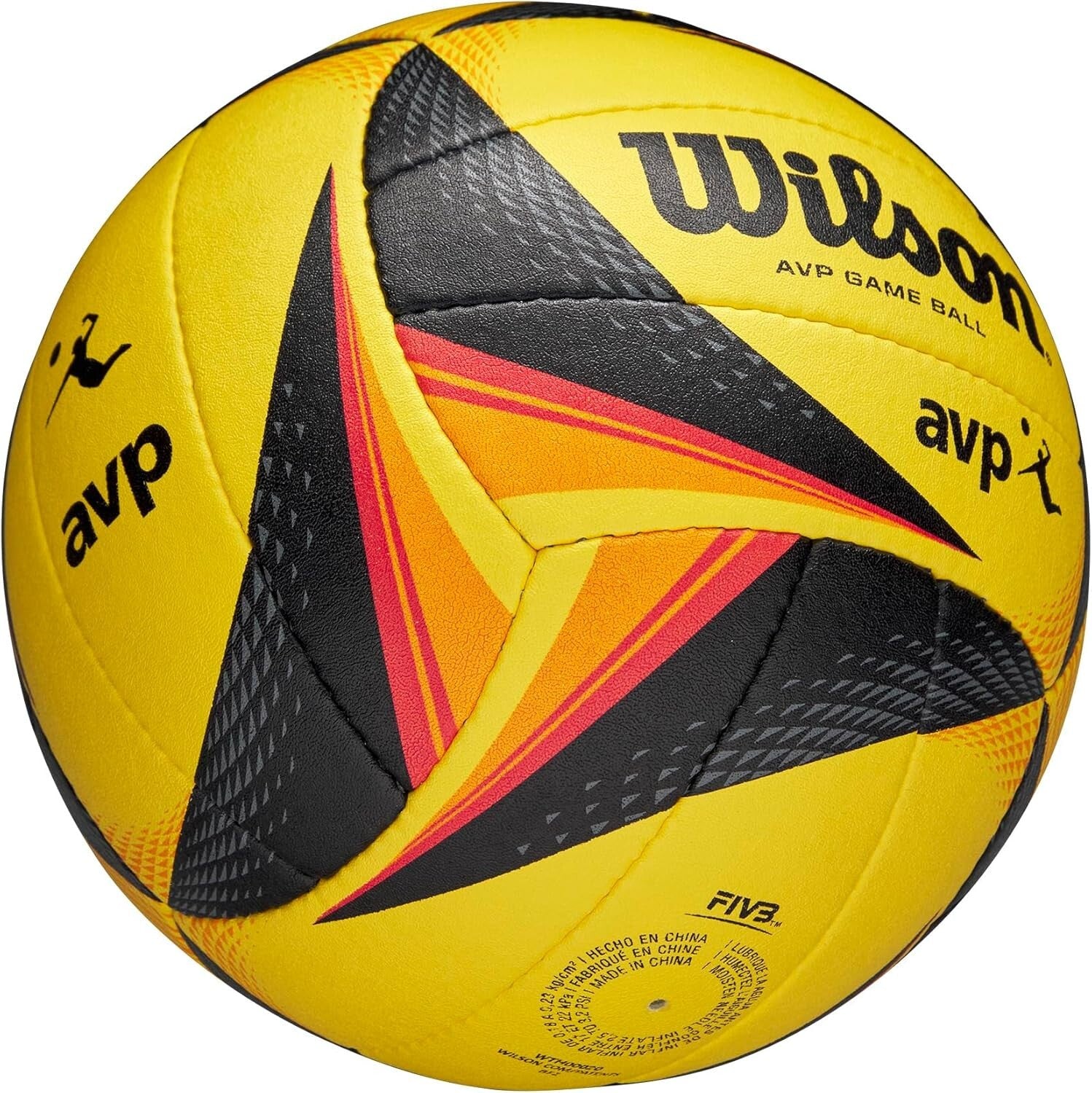 Lightweight AVP Game Volleyball - Official Yellow/Black for Competitive Play