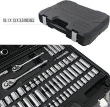 Load image into Gallery viewer, Durable SAE &amp; Metric Mechanic Tool Set with Polished Chrome Finish - 145 Pieces