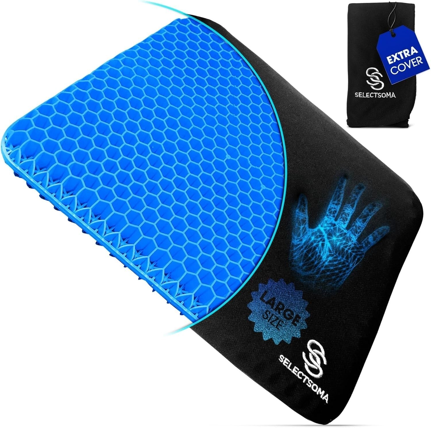 Breathable Pressure Relief Gel Cushion for All Ages – Perfect for Long Sitting