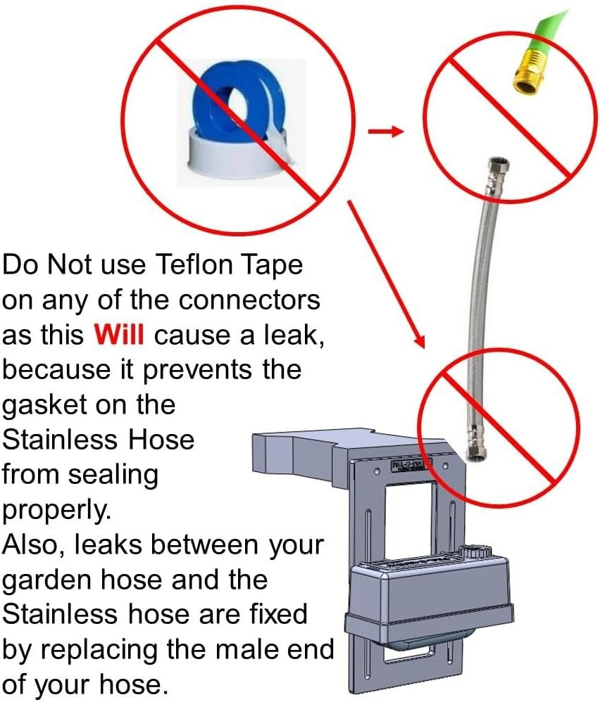 Durable Automatic Pool Fill Valve - 100% Rubber Base & Stainless Steel Hardware