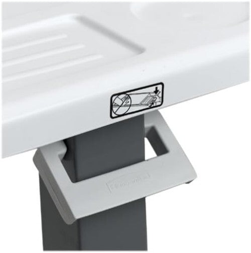 C-Shaped Rolling Hospital Bed Table - Height Adjustable for Bedside Comfort