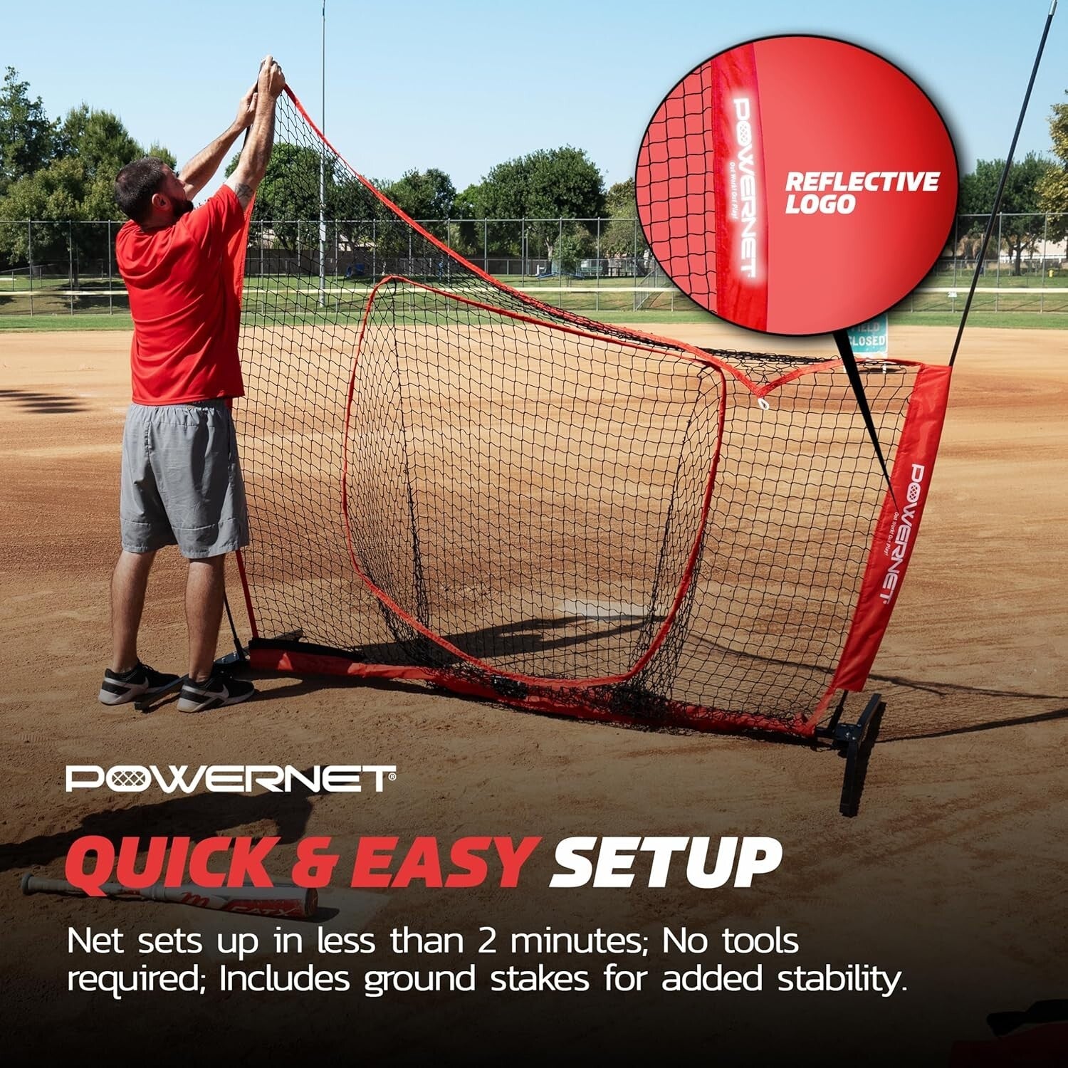 Durable 7x7 Softball & Baseball Net for Hitting, Pitching, and Throwing Practice