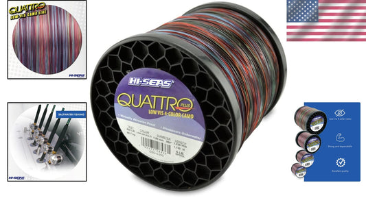 High-Performance 200 lb Monofilament Fishing Line - Low-Visibility Camo Pattern