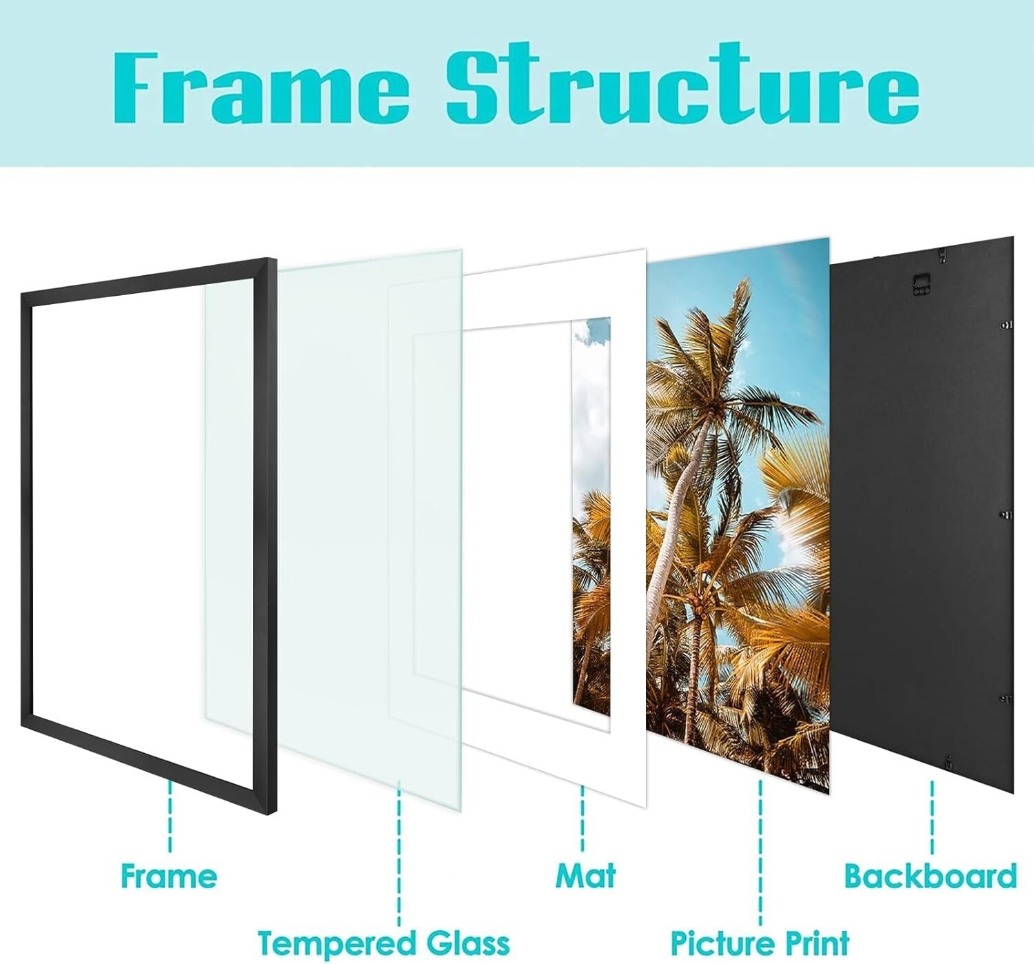 Stylish 18x24 Wall Frame with High-Definition Glass - Portrait or Landscape