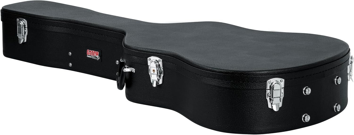 Padded Hard-Shell Guitar Case for 6/12 String Dreadnoughts – Secure & Elegant