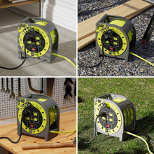 Load image into Gallery viewer, Portable 40ft Case Cord Reel with Safety Breaker and Manual Power Switch