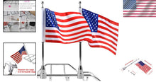 Load image into Gallery viewer, Stylish USA Flag Kit with Durable Pole Mount for 1/2" Motorcycle Luggage Racks