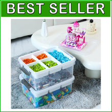 Load image into Gallery viewer, Space-Efficient 17 Qt Craft Storage Containers with Removable Trays - 2 Pack