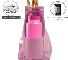 Load image into Gallery viewer, Stylish Waterproof Beach Bag with Pockets - Eco-Friendly Vegan Leather