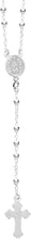 Load image into Gallery viewer, Elegant 30-Inch 925 Sterling Silver Rosary Necklace with Virgin Mary Pendant